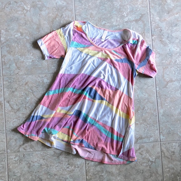 LuLaRoe Abstract Sherbet Swing Top - Picture 1 of 4